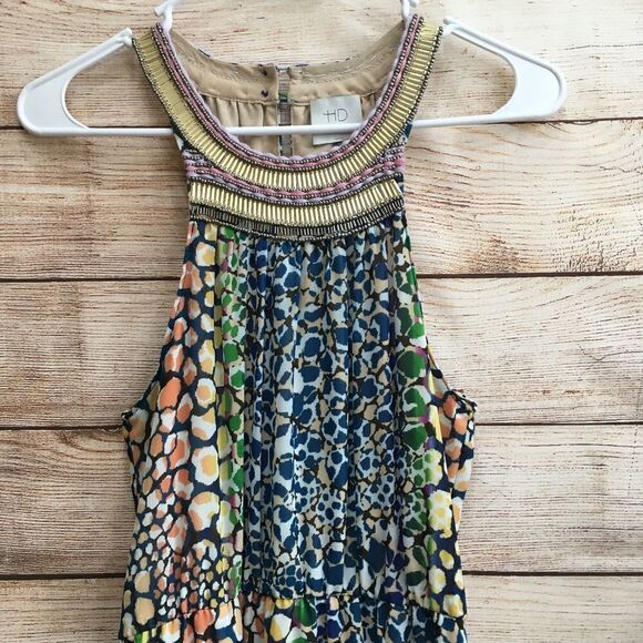 ANTHROPOLOGIE HD IN PARIS MAYACAMAS BEADED MAXI DRESS - Picture 7 of 15